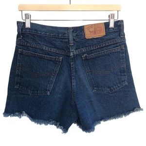 VINTAGE 80s GAP Pioneer Cutoff Dark Wash Rigid Denim Jean Shorts Size 32 Large